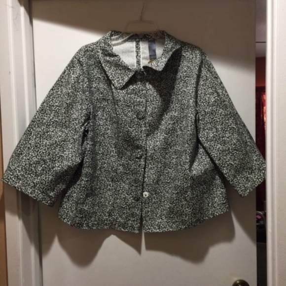 Liz Claiborne Jacket - mid sleeves-black & white-Summer or winter-XL - Picture 1 of 3